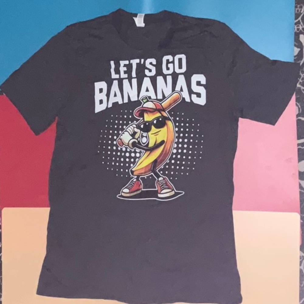 Let's Go Bananas Graphic Bella Canvas Tee size L NWOT